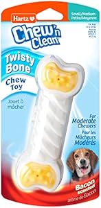 Игрушка для собак Hartz Chew ‘n Clean Twisty Bone, с ароматом бекона, для небольших собак Hartz