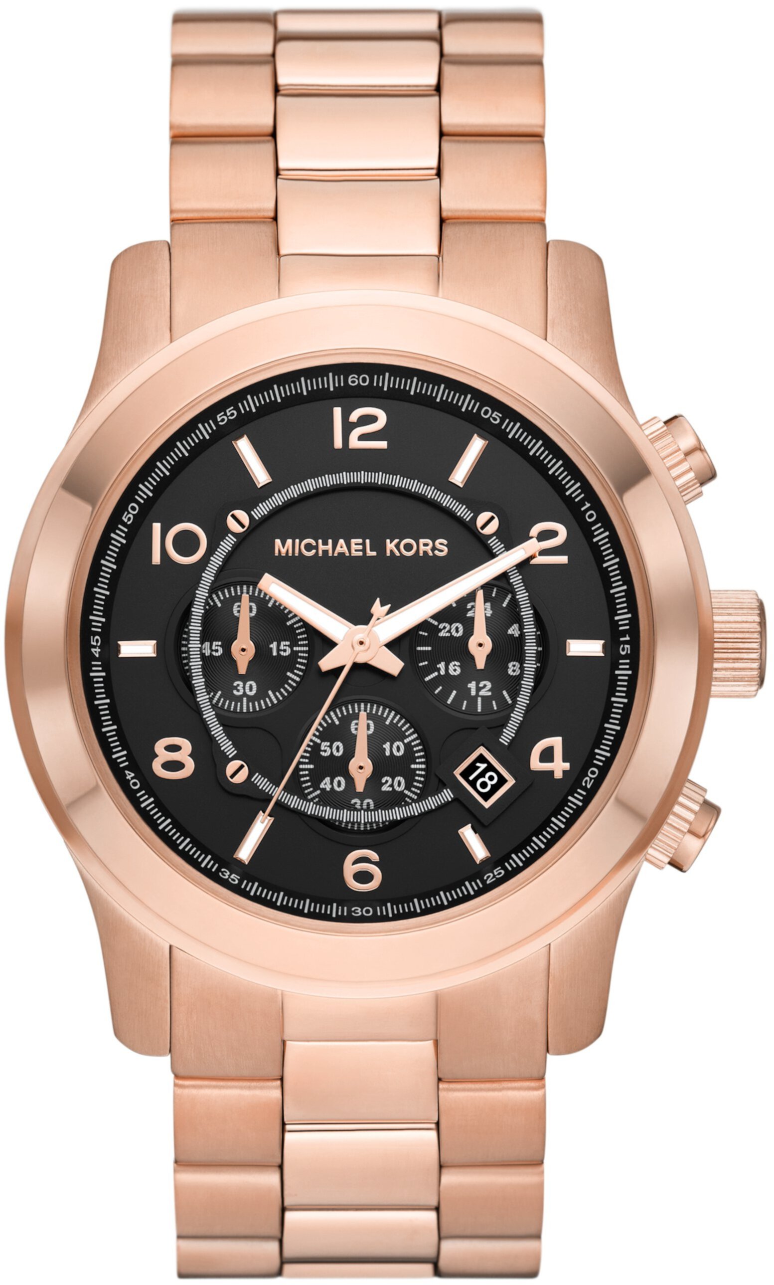 MK9123 — Часы Runway Chronograph из нержавеющей стали цвета розового золота Michael Kors