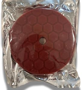 Hex-Logic 6.5 Inch Buffing Pad & Polshing Pad, Medium-Heavy Cutting Pad: Maroon (6.5 Inch for 6 inch 150mm Backing Plate) Polishing Pad for Car Buffer and Polisher Waxing Hall of Fame Detail