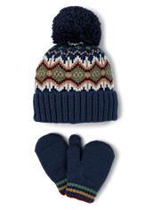 Комплект аксессуаров The Children's Place Toddler Boys Fairisle 2-Piece Cold Weather Set The Children`s Place