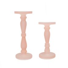 Pastel Pedestals 2-Piece Set Candle Holders Table Décor A&B Home