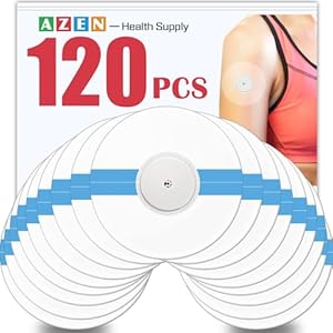 AZEN 100 Pack Sensor Covers for Libre 2, Adhesive Patches Waterproof, Adhesive Transparent Tape, Waterproof Sensor Patches AZEN