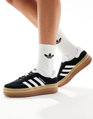  Унисекс кроссовки Adidas Originals Gazelle Bold для повседневной жизни с черным резиновым подошвой Adidas