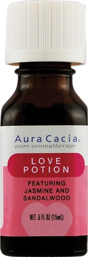 Aura Cacia Pure Ароматерапевтическое масло Love Potion Жасмин и сандаловое дерево -- 0,5 жидких унций Aura Cacia