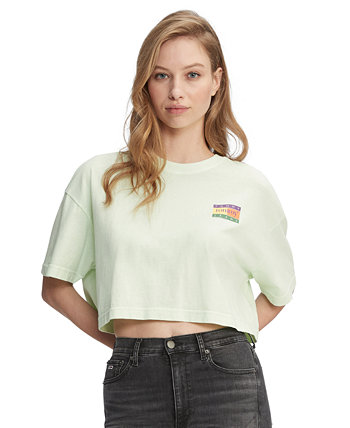 Women's Oversized Cropped Summer Flag T-Shirt Tommy Jeans