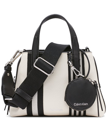 Полосатая сумка через плечо Millie с тремя отделениями и мешочком для монет Calvin Klein