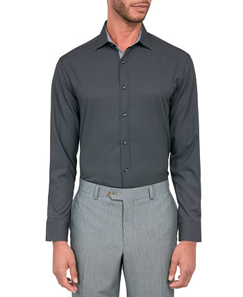 Мужская классическая рубашка стандартного кроя без железа с принтом в горошек Society of Threads