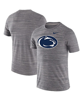 Мужская темно-серая футболка Penn State Nittany Lions Big and Tall Velocity Space-Dye Performance Nike