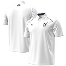 Мужская рубашка-поло Under Armour белого цвета, темно-синего цвета, гардемарины 2023 Aer Lingus College Football Under Armour
