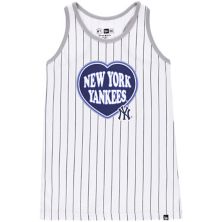 Girls Youth New Era White New York Yankees Pinstripe Tank Top New Era