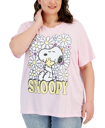Модная футболка больших размеров с цветочным рисунком Snoppy Grayson Threads, The Label