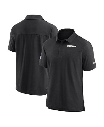 Мужская черная рубашка поло Las Vegas Raiders Sideline Lockup Performance Nike