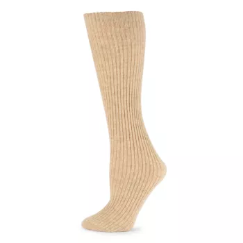 Cashmere Rib-Knit Sleep Socks KIP.