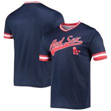 Men's Stitches Navy/Red Boston Red Sox Cooperstown Collection V-Neck Team Color Jersey Stitches