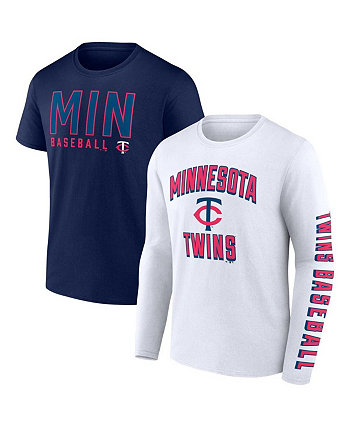Мужской комплект из двух комплектов футболок темно-синего и белого цвета Minnesota Twins Fanatics