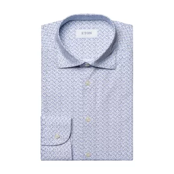 Рубашка узкого кроя, эластичная в четырех направлениях с геометрическим рисунком Eton