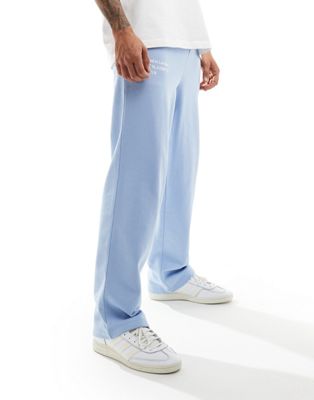 COLLUSION relaxed sweatpants in light blue Collusion