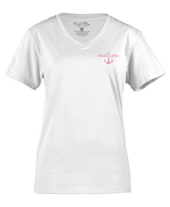 Women's Sea Yall Cotton Graphic V-Neck T-Shirt Salt Life