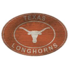 Овальный настенный знак Texas Longhorns Heritage Fan Creations