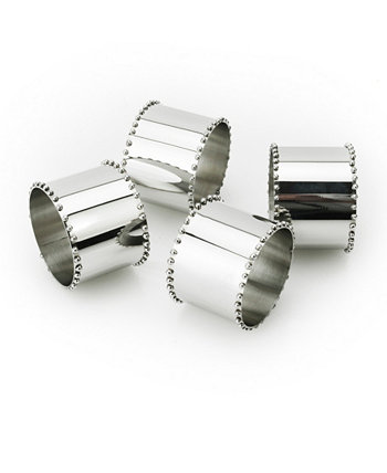 Никелевые кольца для салфеток с узором из бисера Classic Touch