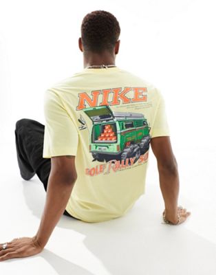 Желтая футболка с принтом на спине Nike Sole Rally Nike