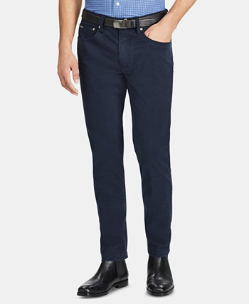 Мужские узкие прямые брюки из сатина с пятью карманами Ralph Lauren