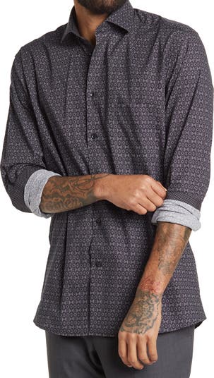 Рубашка из ткани с длинным рукавом классического кроя MODANGO