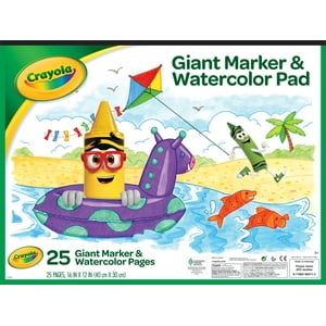 Crayola Giant Marker and Watercolor Pad, 25 Pages Crayola