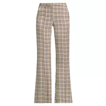Flares Houndstooth Check Trousers Hope for Flowers