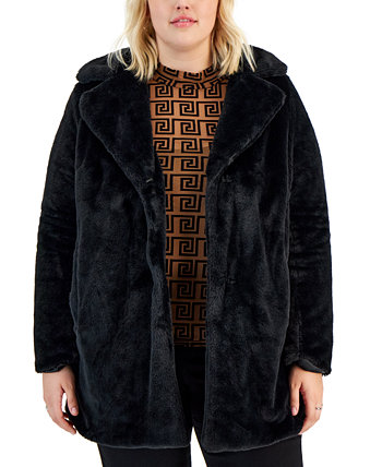 Модное пальто большого размера из искусственного меха, созданное для Macy's CoffeeShop