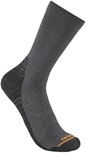 Carhartt Men's Lightweight Synthetic-Merino Wool Blend Crew Sock Carhartt