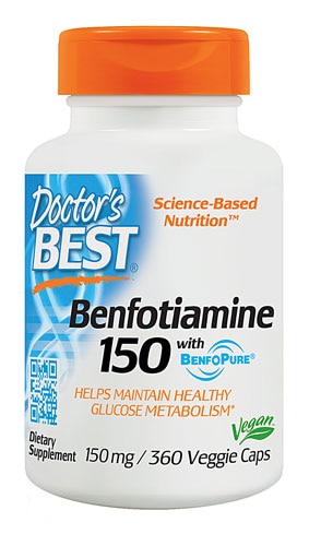 Бенфотиамин 150 с BenoPure® -- 150 мг -- 360 растительных капсул Doctor's Best
