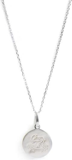Ожерелье с подвеской в виде знака зодиака Рак из стерлингового серебра Anzie