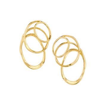 Twisted 14K Goldplated Looped Earrings Alexis Bittar