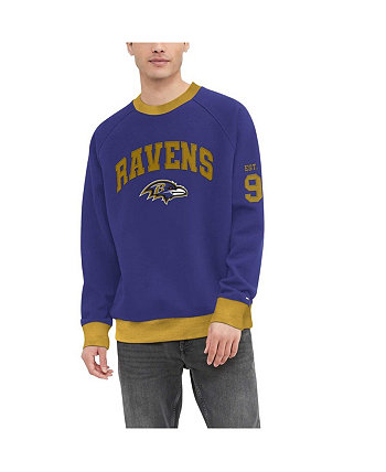 Мужской фиолетовый свитшот трехцветного пуловера Baltimore Ravens Reese Raglan Tommy Hilfiger