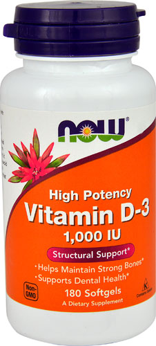 Витамин D-3 - 1000МЕ - 180 капсул - NOW Foods NOW Foods
