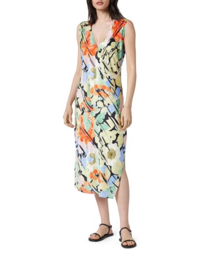 Шелковое платье-миди с цветочным принтом Audricce EQUIPMENT