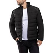 Men's Xray Puffer Jacket with Faux Leather Shoulder Xray