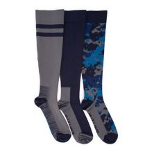 Men's MUK LUKS 3-pack Nylon Compression Knee-High Socks MUK LUKS