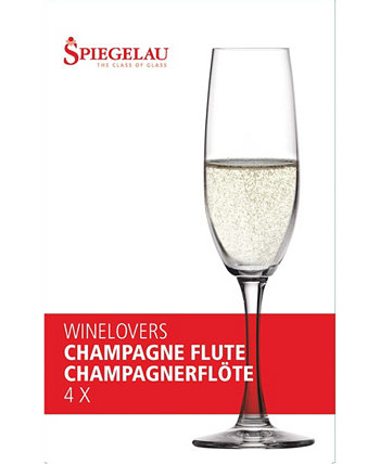 Любители вина 6,7 унции флейта для шампанского, набор из 4 шт. Spiegelau