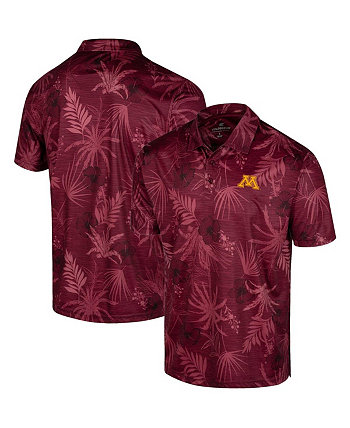 Мужская бордовая рубашка-поло Minnesota Golden Gophers Palms Team Colosseum