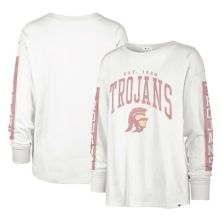 Women's '47 White USC Trojans Statement SOA 3-Hit Long Sleeve T-Shirt Unbranded