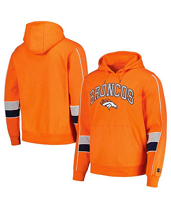 Мужской оранжевый пуловер с капюшоном Denver Broncos Captain Starter