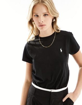 Черная футболка с круглым вырезом и логотипом Polo Ralph Lauren Polo Ralph Lauren