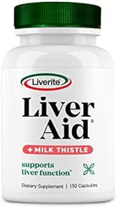 Liverite Liver Aid With Milk Thistle 150 Capsules, Liver Support, Liver Cleanse, Liver Care, Improves Energy LIVERITE