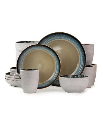 Набор роскошной керамической посуды Modern Dot из 16 предметов Elama