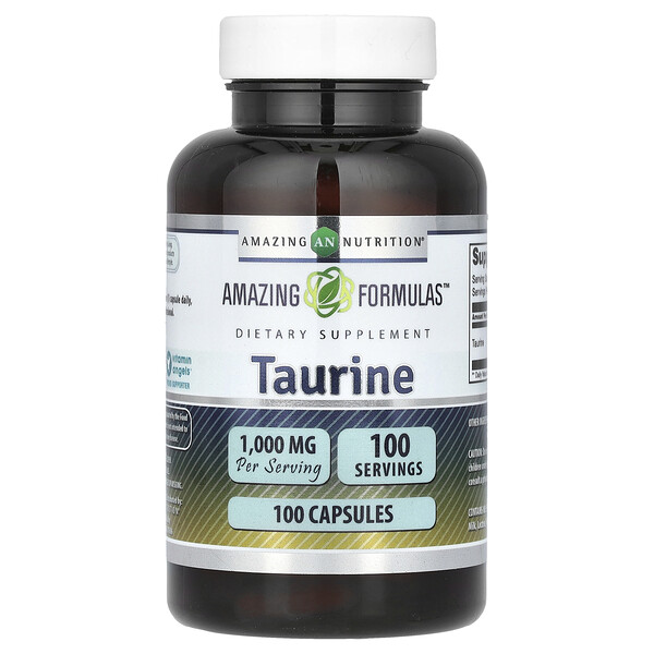 Таурин - 1000 мг - 100 капсул - Amazing Nutrition Amazing Nutrition
