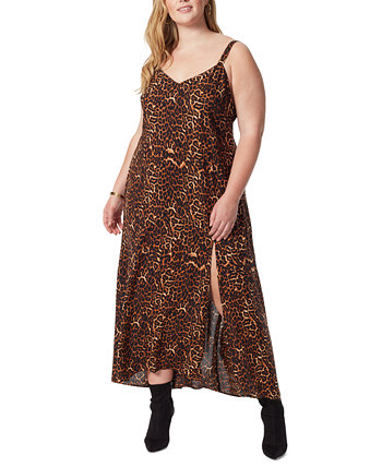 Модное платье-комбинация больших размеров с принтом Tennyson Jessica Simpson