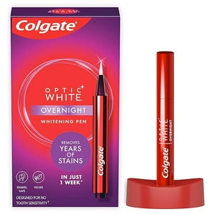 Colgate Optic White Overnight Teeth Whitening Pen, Teeth Stain Remover to Whiten Teeth, 35 Nightly Treatments Visit the Colgate Store