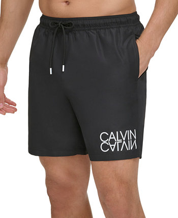 Мужские плавки для волейбола 7 дюймов с эластичным поясом и отражающим логотипом Calvin Klein